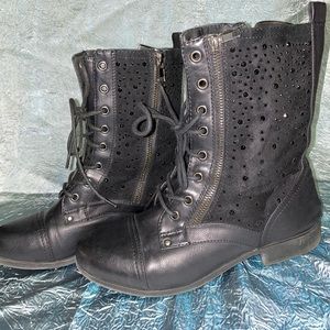 Maurices Brand Colby jeweled combat boots size 8